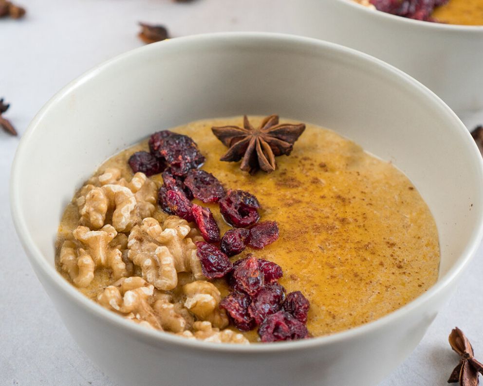 Ricette : Porridge freddo di avena alla zucca